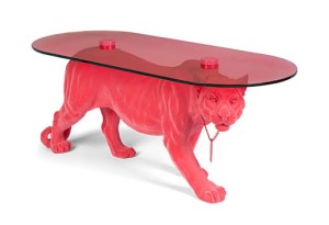 Stolik kawowy Dope as hell różowy Bold Monkey