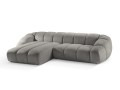 Sofa narożna 4-osobowa Diana aksamit strukturalny szara
