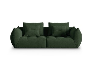 Sofa modułowa 3-osobowa Bloom tkanina strukturalna ciemnozielona