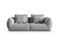 Sofa modułowa 3-osobowa Bloom velvet jasnoszara