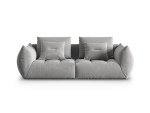 Sofa modułowa 3-osobowa Bloom velvet jasnoszara