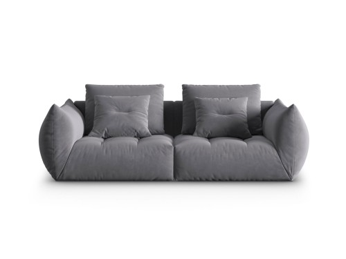 Sofa modułowa 3-osobowa Bloom velvet szara