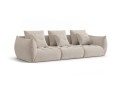 Sofa modułowa 4-osobowa Bloom tkanina strukturalna piaskowa