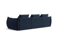 Sofa modułowa 4-osobowa Bloom tkanina strukturalna granatowa