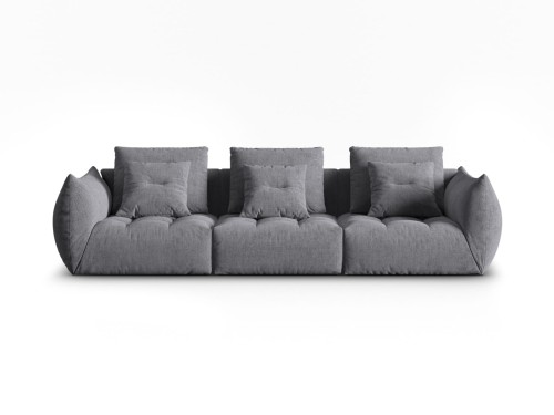 Sofa modułowa 4-osobowa Bloom tkanina strukturalna szara