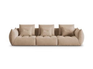 Sofa modułowa  4-osobowa Bloom velvet beżowa
