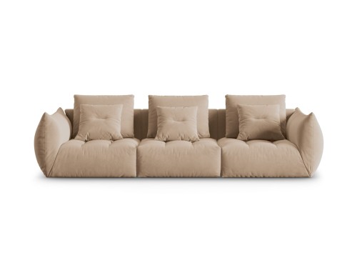 Sofa modułowa  4-osobowa Bloom velvet beżowa