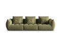 Sofa modułowa 4-osobowa Bloom velvet oliwkowa