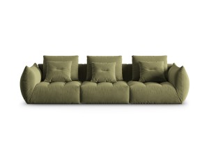 Sofa modułowa 4-osobowa Bloom velvet oliwkowa