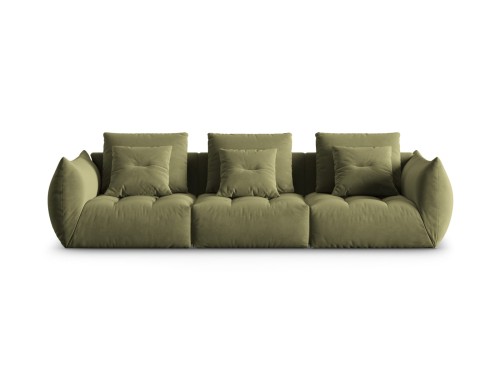 Sofa modułowa 4-osobowa Bloom velvet oliwkowa