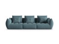 Sofa modułowa 4-osobowa Bloom velvet morska