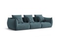 Sofa modułowa 4-osobowa Bloom velvet morska
