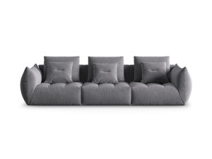 Sofa modułowa 4-osobowa Bloom velvet szara