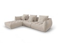 Sofa narożna modułowa 4-osobowa Bloom tkanina strukturalna piaskowa