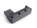 Sofa narożna modułowa 4-osobowa Bloom tkanina strukturalna szara