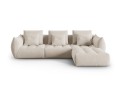 Sofa narożna modułowa 4-osobowa Bloom velvet ecru