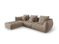 Sofa narożna modułowa 4-osobowa Bloom velvet taupe