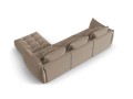Sofa narożna modułowa 4-osobowa Bloom velvet taupe