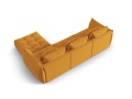 Sofa narożna modułowa 4-osobowa Bloom velvet musztardowa