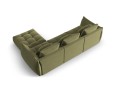 Sofa narożna modułowa 4-osobowa Bloom velvet oliwkowa