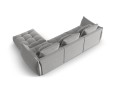 Sofa narożna modułowa 4-osobowa Bloom velvet jasnoszara