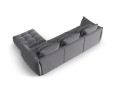 Sofa narożna modułowa 4-osobowa Bloom velvet szara