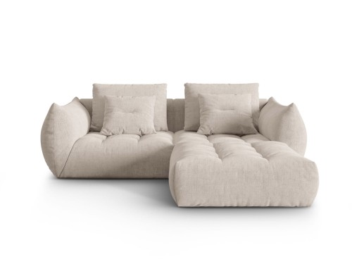Sofa narożna modułowa 3-osobowa Bloom tkanina strukturalna piaskowa