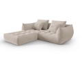 Sofa narożna modułowa 3-osobowa Bloom tkanina strukturalna piaskowa