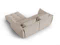 Sofa narożna modułowa 3-osobowa Bloom tkanina strukturalna piaskowa