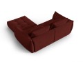 Sofa narożna modułowa 3-osobowa Bloom tkanina strukturalna bordowa