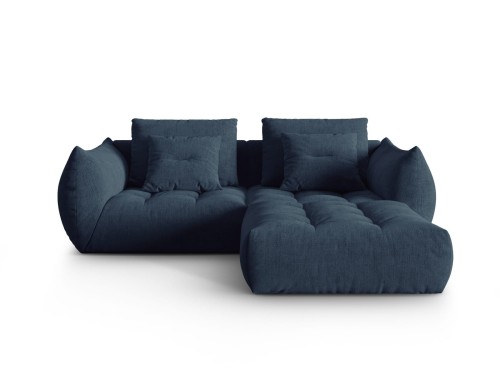 Sofa narożna modułowa 3-osobowa Bloom tkanina strukturalna granatowa