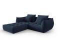Sofa narożna modułowa 3-osobowa Bloom tkanina strukturalna granatowa