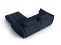Sofa narożna modułowa 3-osobowa Bloom tkanina strukturalna granatowa
