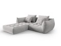 Sofa narożna modułowa 3-osobowa Bloom tkanina strukturalna jasnoszara