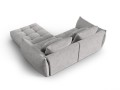 Sofa narożna modułowa 3-osobowa Bloom tkanina strukturalna jasnoszara