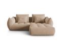 Sofa narożna modułowa 3-osobowa Bloom velvet beżowa