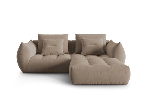 Sofa narożna modułowa 3-osobowa Bloom velvet taupe