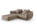 Sofa narożna modułowa 3-osobowa Bloom velvet taupe