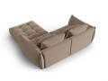 Sofa narożna modułowa 3-osobowa Bloom velvet taupe