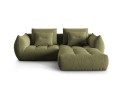 Sofa narożna modułowa 3-osobowa Bloom velvet oliwkowa