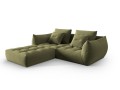 Sofa narożna modułowa 3-osobowa Bloom velvet oliwkowa