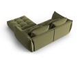 Sofa narożna modułowa 3-osobowa Bloom velvet oliwkowa