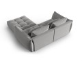 Sofa narożna modułowa 3-osobowa Bloom velvet jasnoszara