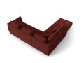 Duża modułowa sofa narożna Bloom tkanina strukturalna bordowaP/L