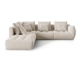 Duża modułowa sofa narożna Bloom velvet ecru P/L