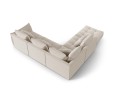 Duża modułowa sofa narożna Bloom velvet ecru P/L