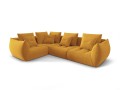 Modułowy narożnik 4-osobowy Bloom velvet musztardowy P/L