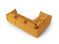 Modułowy narożnik 4-osobowy Bloom velvet musztardowy P/L