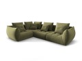 Modułowy narożnik 4-osobowy Bloom velvet oliwkowy P/L