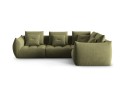 Modułowy narożnik 4-osobowy Bloom velvet oliwkowy P/L